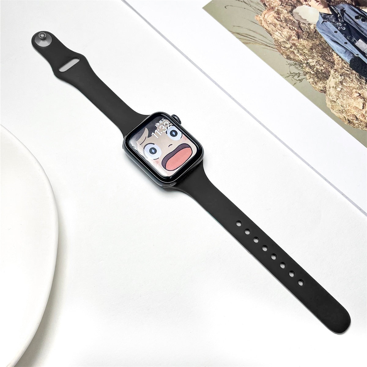 Tenak silikonski pašček za Apple Watch Series 7 6 5 4 3 2 38MM 42MM za iWatch 40MM 44MM 41MM 45MM