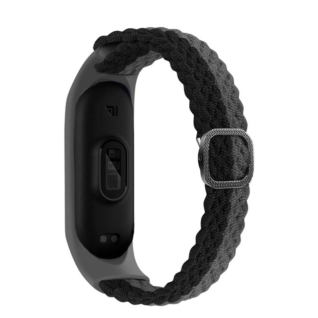 Pašček za Mi Band 6 7 elastičen prilagodljiv najlonski pleten za Miband4 miband 5 za Xiaomi Mi band 4 3 5 6 7