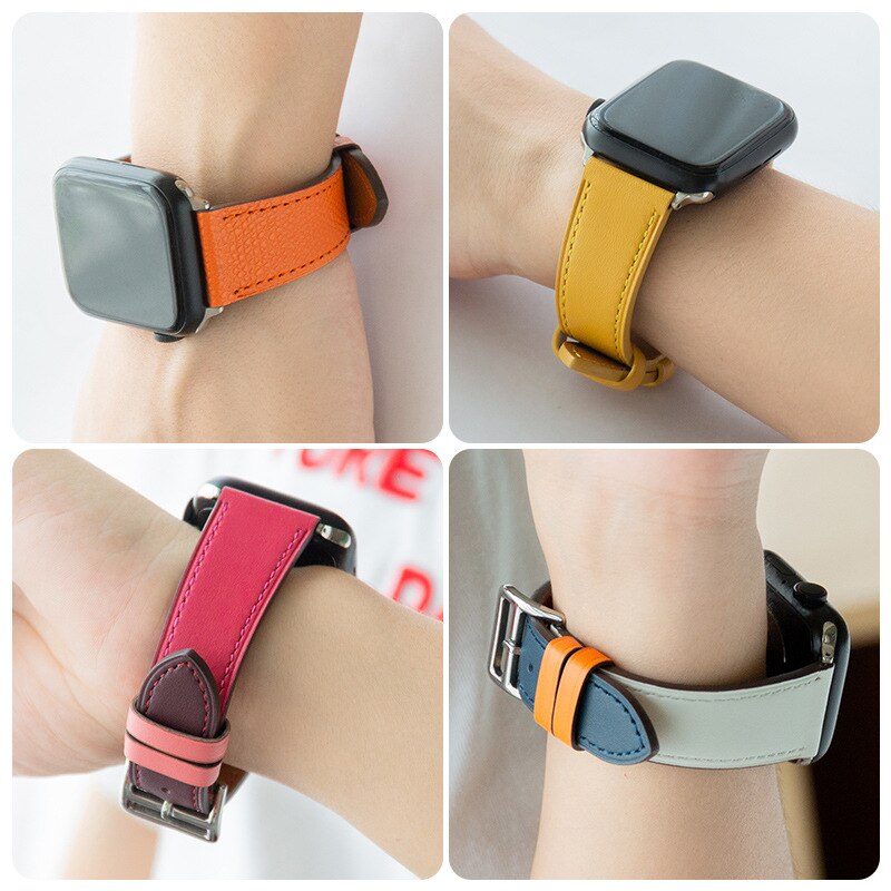 Remen za Apple watch remen 45 mm 41 mm 44 mm 40 mm 38 mm 42 mm iWatch serija 5 4 3 6 se 7 kožni