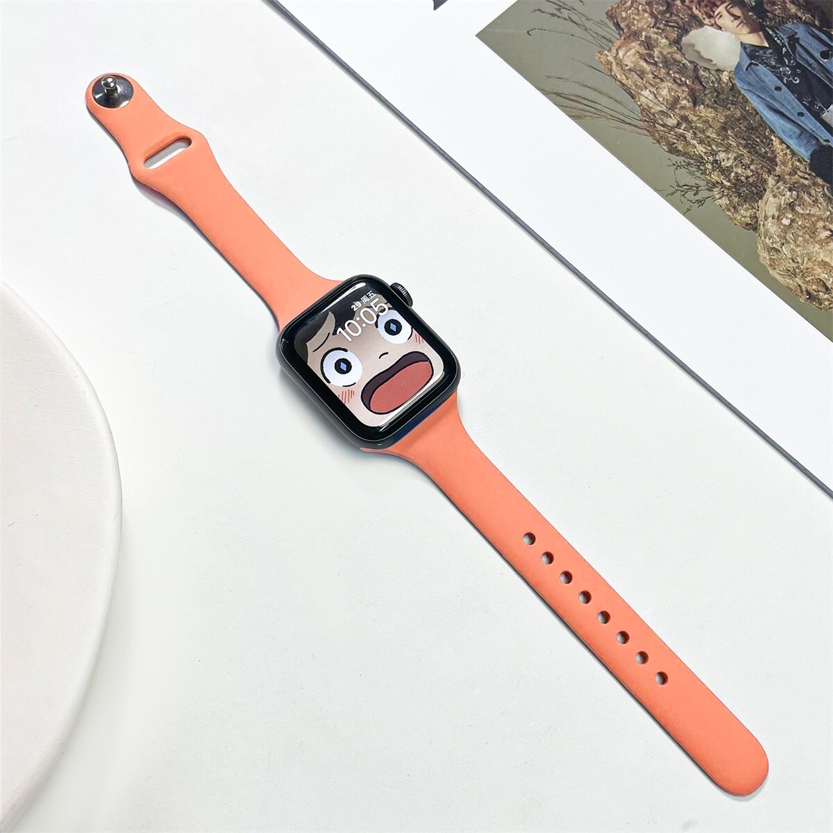 Tenak silikonski pašček za Apple Watch Series 7 6 5 4 3 2 38MM 42MM za iWatch 40MM 44MM 41MM 45MM