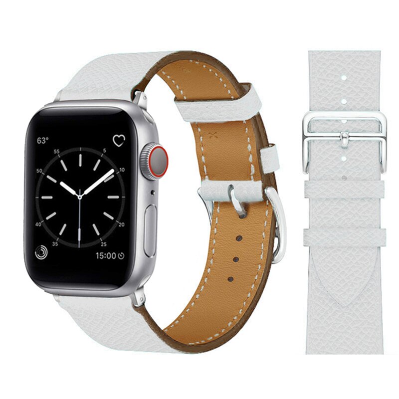 Pašček za Apple watch band 45mm 41mm 44mm 40mm 38mm 42mm iWatch series 5 4 3 6 se 7 usnjen