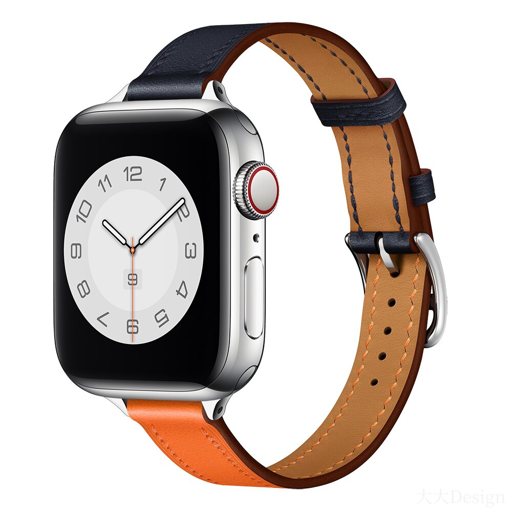 Pašček za Apple watch band 45mm 41mm 44mm 40mm 38mm 42mm iWatch series 5 4 3 6 se 7 usnjen