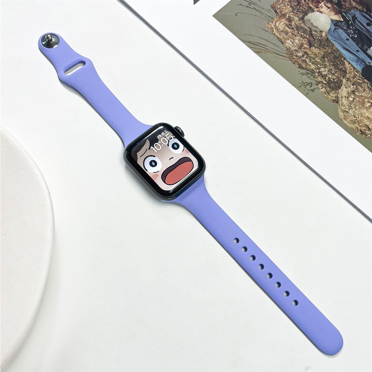 Tenak silikonski pašček za Apple Watch Series 7 6 5 4 3 2 38MM 42MM za iWatch 40MM 44MM 41MM 45MM