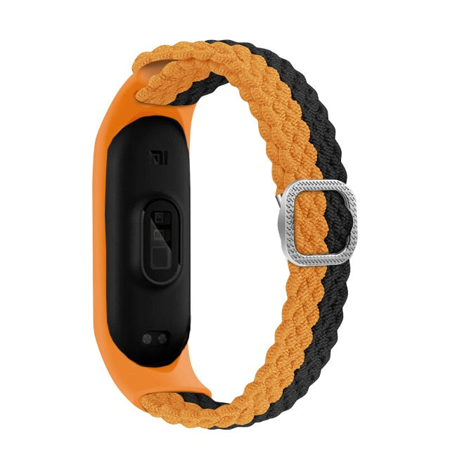 Pašček za Mi Band 6 7 elastičen prilagodljiv najlonski pleten za Miband4 miband 5 za Xiaomi Mi band 4 3 5 6 7