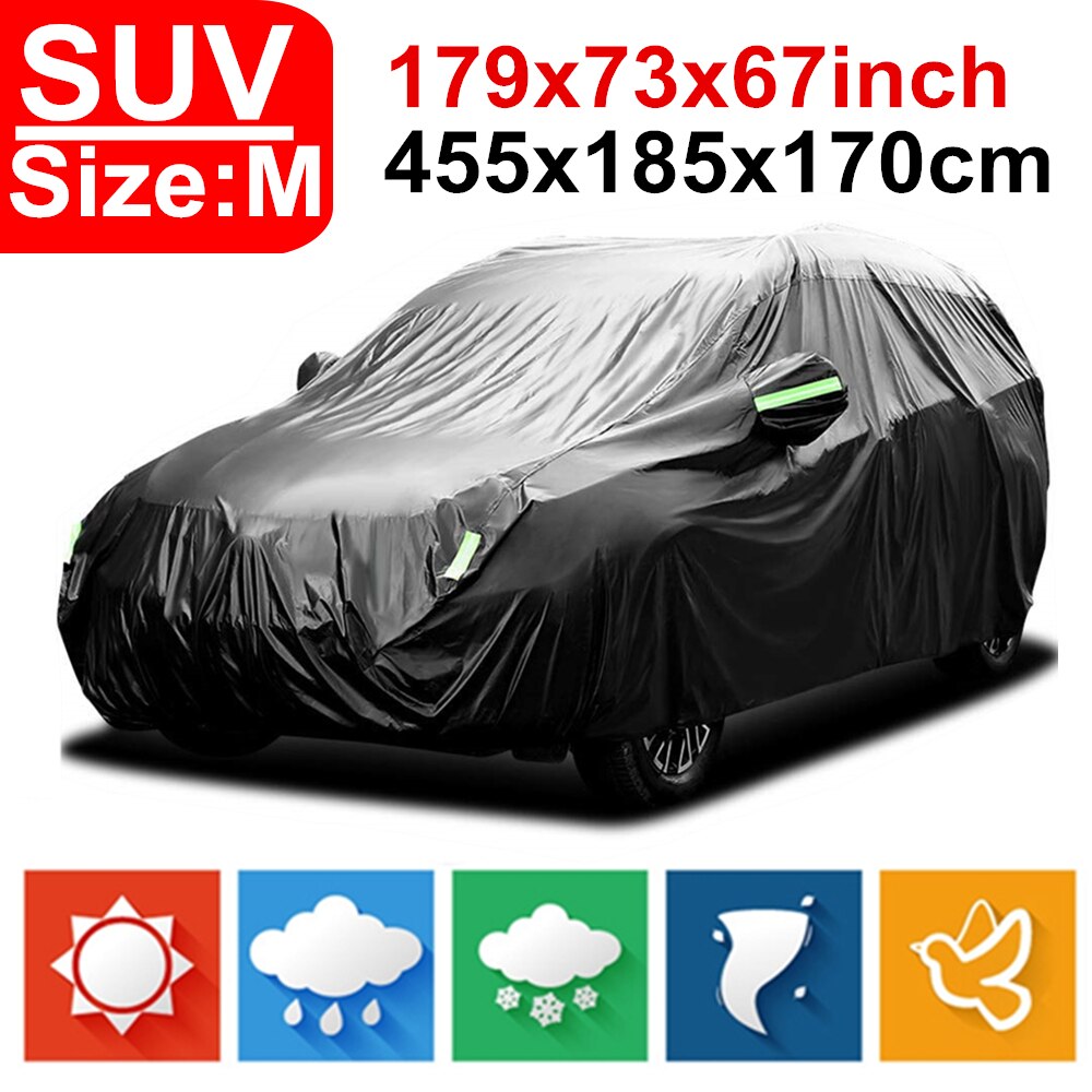 Kvalitetna auto presvlaka 420D zaštita od kiše sunca prašine snijega UV zaštita za SUV za unutarnju i vanjsku upotrebu s reflektorom