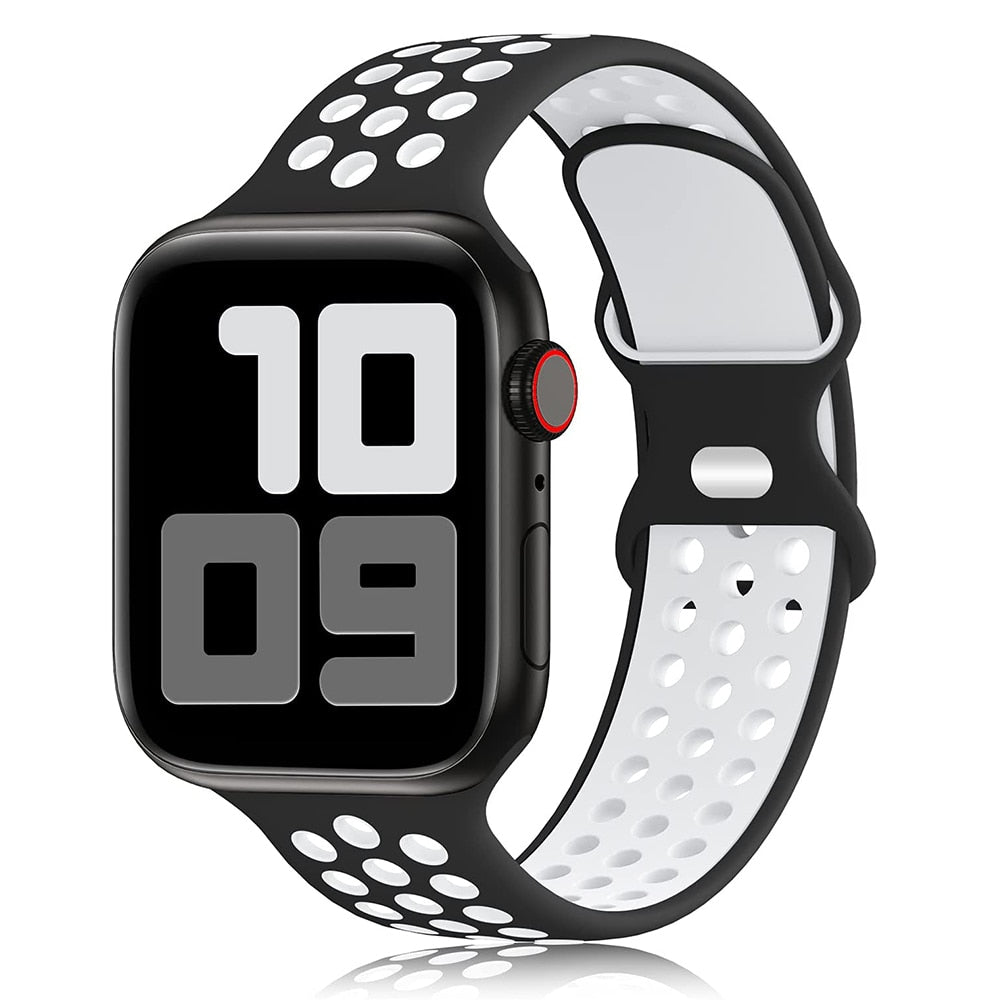 Pašček za Apple Watch Band 44mm 40mm 42mm 38mm 44 mm watch 6 Strap iWatch 7 5 4 se silikonski