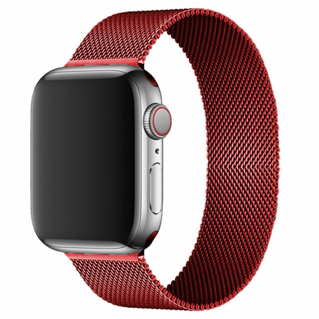 Pašček za Apple watch band 45mm 44mm 42mm 38mm 40mm 42mm za iwatch serije 7 6 SE 5 4 3 kovinski Milanese Strap