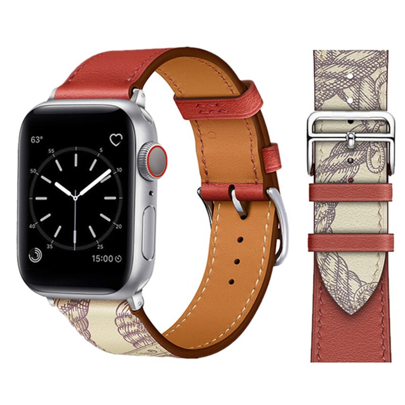 Pašček za Apple watch band 45mm 41mm 44mm 40mm 38mm 42mm iWatch series 5 4 3 6 se 7 usnjen