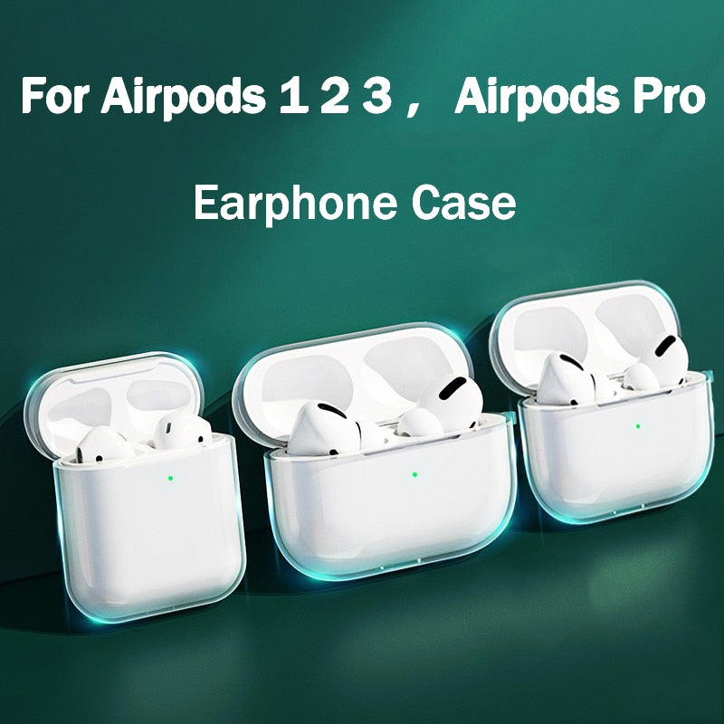 Prozorni silikonski ovitek za Apple Airpods 1 2 3 Airpods Pro 2 brezžične slušalke