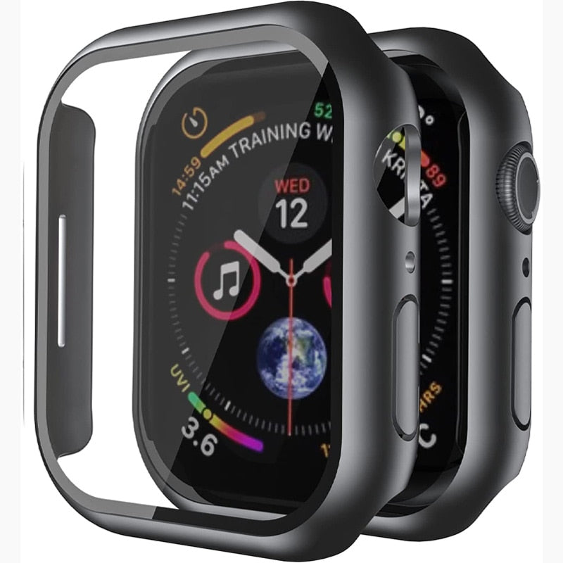 Pokrovček in zaščitno steklo za Apple Watch case SE 7 6 5 4 3 iWatch 45mm 44mm 42mm 40mm 41mm 38mm