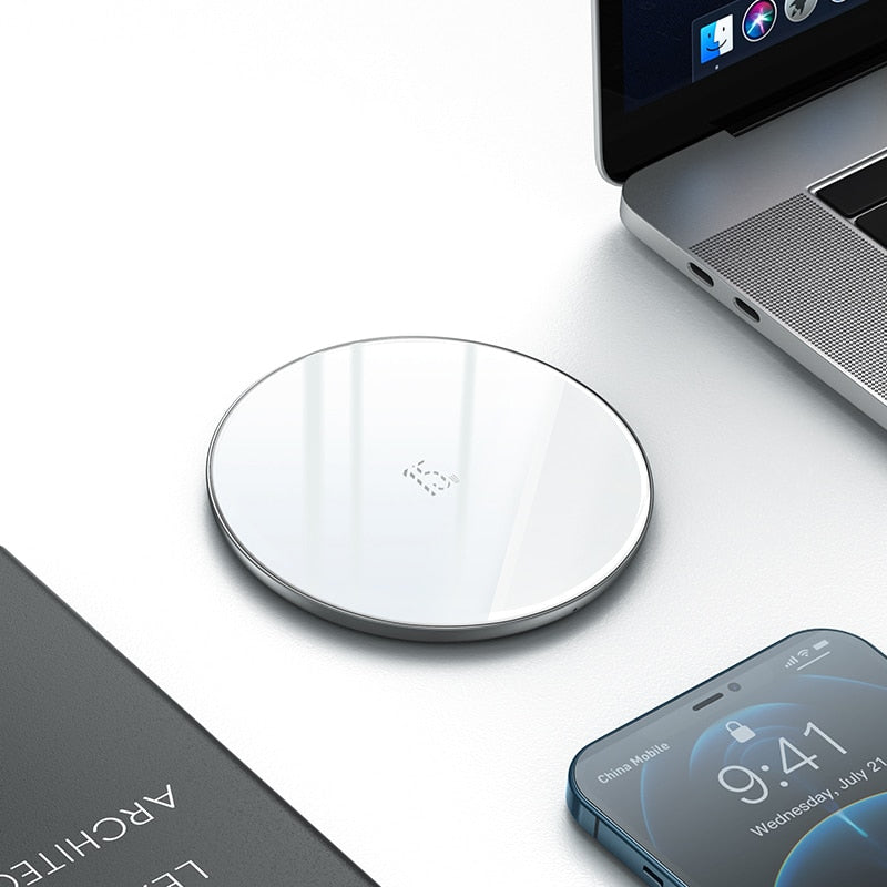 Bežična stanica za punjenje Baseus 15W za iPhone 14 13 12 za Airpods i druge uređaje, npr. Samsung S22 S10 Xiaomi LG