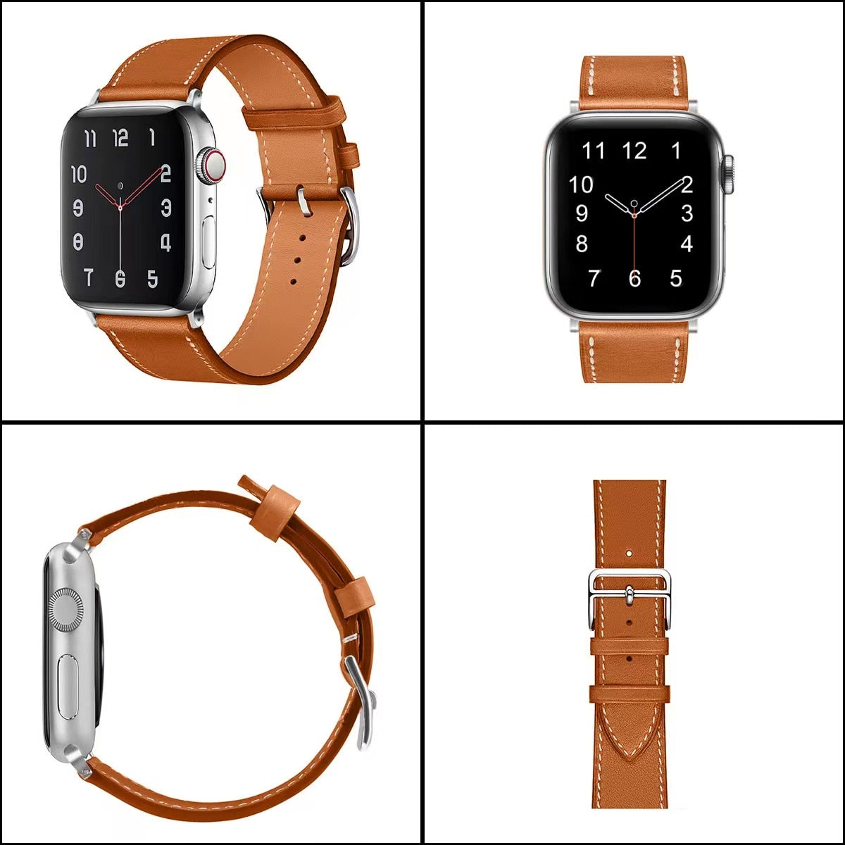 Pašček za iWatch 38mm 40mm Apple watch 42mm 44mm Series 3 4 5 6 SE 7 41MM 45MM usnjen