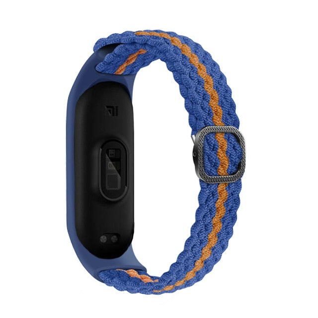 Pašček za Mi Band 6 7 elastičen prilagodljiv najlonski pleten za Miband4 miband 5 za Xiaomi Mi band 4 3 5 6 7