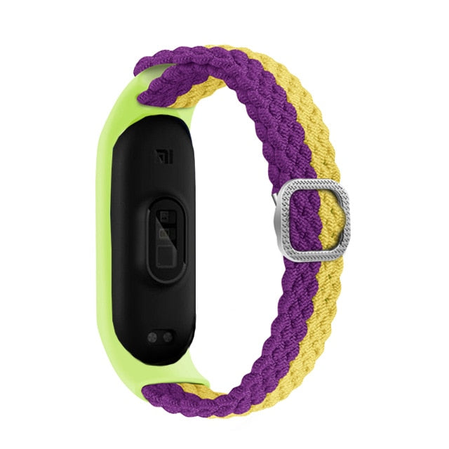 Pašček za Mi Band 6 7 elastičen prilagodljiv najlonski pleten za Miband4 miband 5 za Xiaomi Mi band 4 3 5 6 7