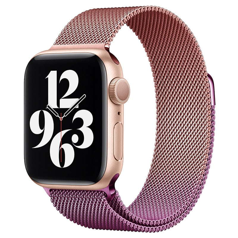 Pašček za Apple watch band 45mm 44mm 42mm 38mm 40mm 42mm za iwatch serije 7 6 SE 5 4 3 kovinski Milanese Strap