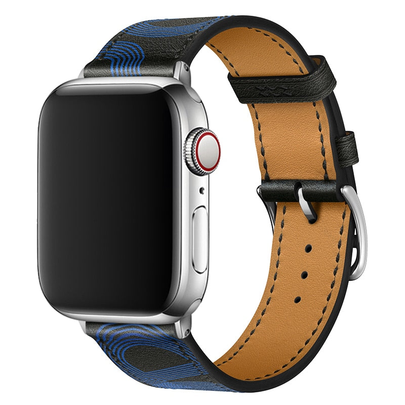 Pašček za iWatch 38mm 40mm Apple watch 42mm 44mm Series 3 4 5 6 SE 7 41MM 45MM usnjen