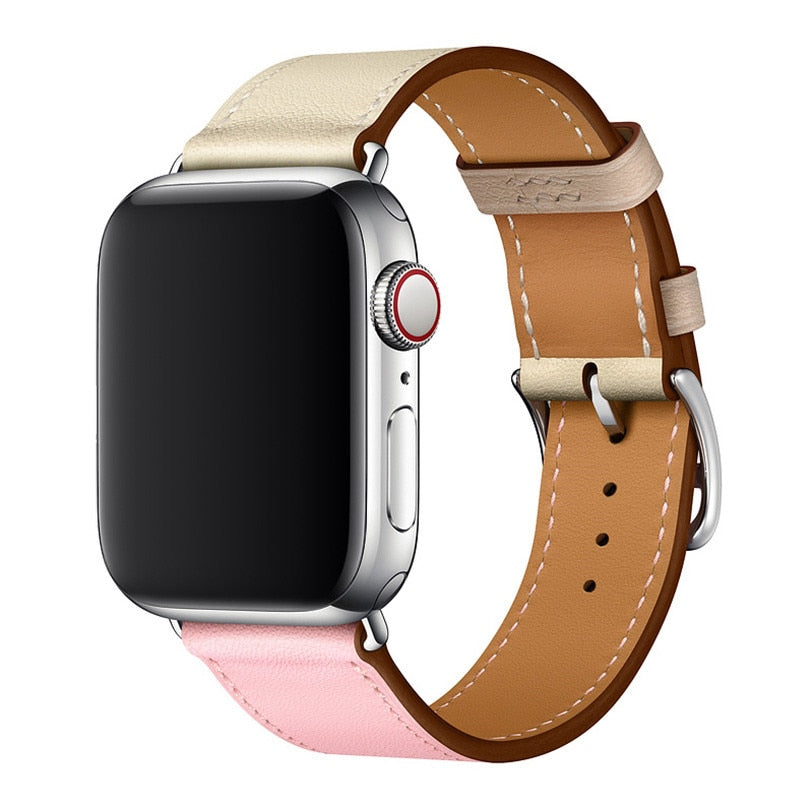 Pašček za iWatch 38mm 40mm Apple watch 42mm 44mm Series 3 4 5 6 SE 7 41MM 45MM usnjen