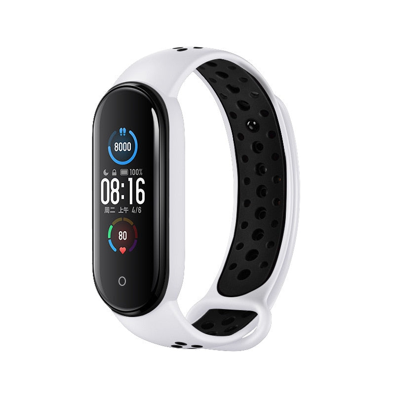 Barvni silikonski pas za Xiaomi Mi Band 3 4 in 5