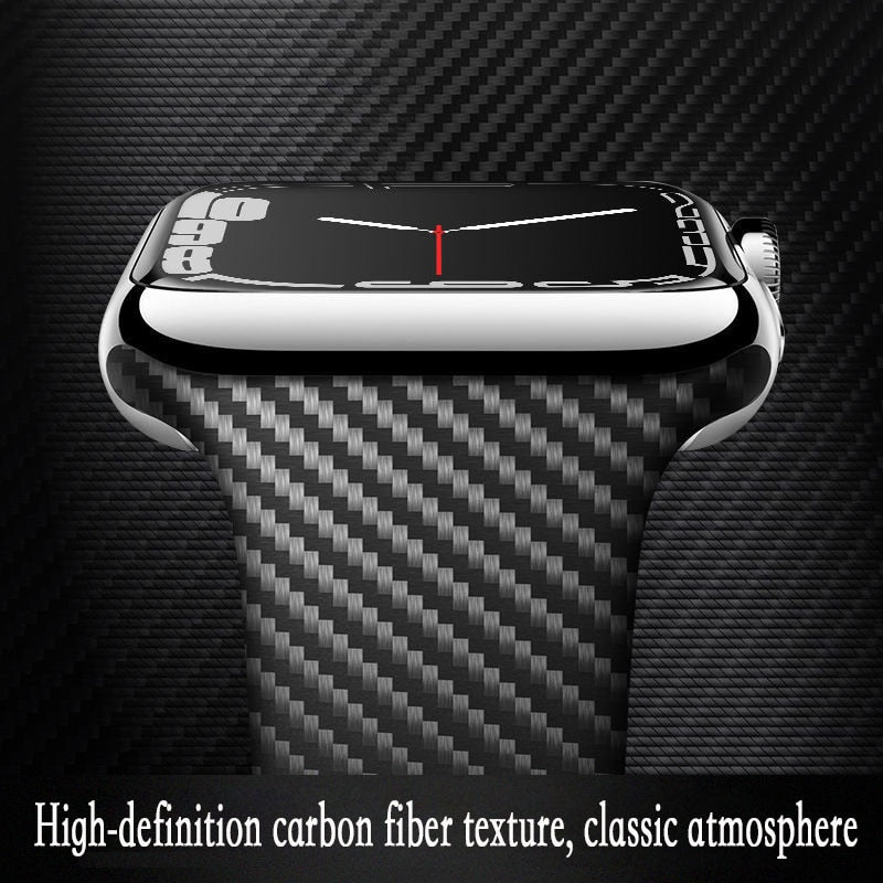 Pašček za Apple watch 44mm 40mm 45mm 41mm 38mm 42mm silikonski v izgledu Carbon Fiber za iWatch serije 7 6 5 3 SE zapestnica