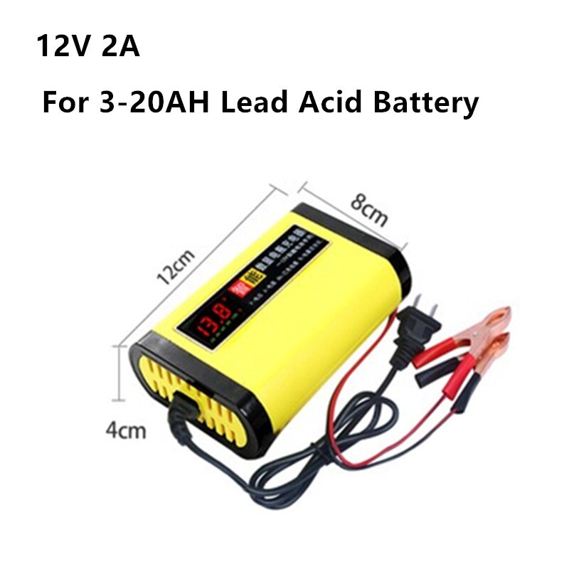 12V 24V 2A 6A 8A Punjač akumulatora za automobile ili motocikle Lead Acid AGM Gel VRLA
