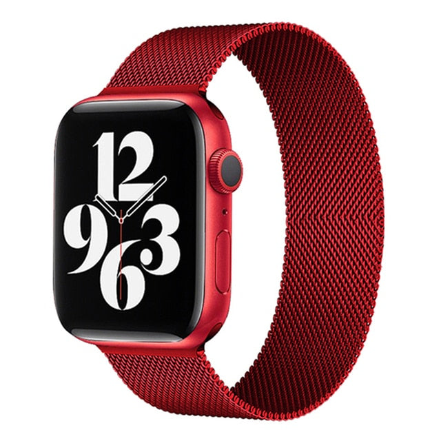 Pašček za Apple watch band 45mm 44mm 42mm 38mm 40mm 42mm za iwatch serije 7 6 SE 5 4 3 kovinski Milanese Strap