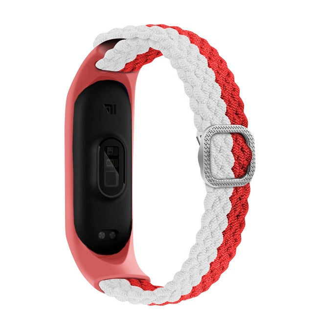 Pašček za Mi Band 6 7 elastičen prilagodljiv najlonski pleten za Miband4 miband 5 za Xiaomi Mi band 4 3 5 6 7