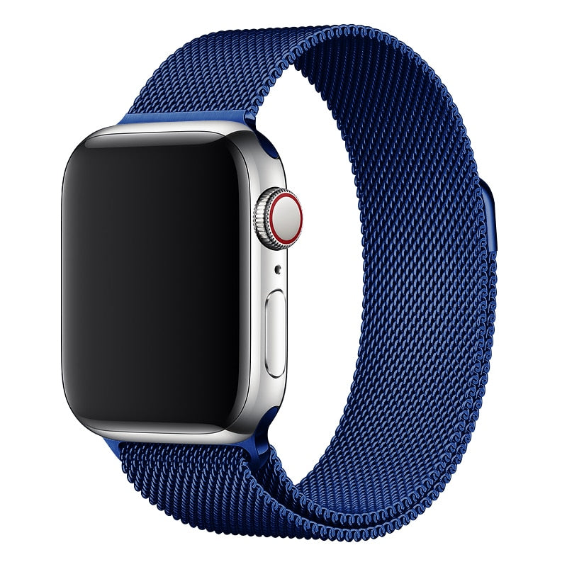 Pašček za Apple watch band 45mm 44mm 42mm 38mm 40mm 42mm za iwatch serije 7 6 SE 5 4 3 kovinski Milanese Strap