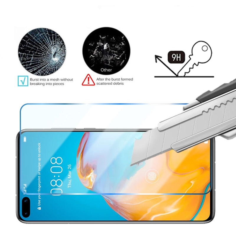 Zaščitno steklo 3 kosi za Huawei P40 P20 P10 P9 P8 Lite Pro E 2017 2019 Huawei P smart Z 2020 2021 P30