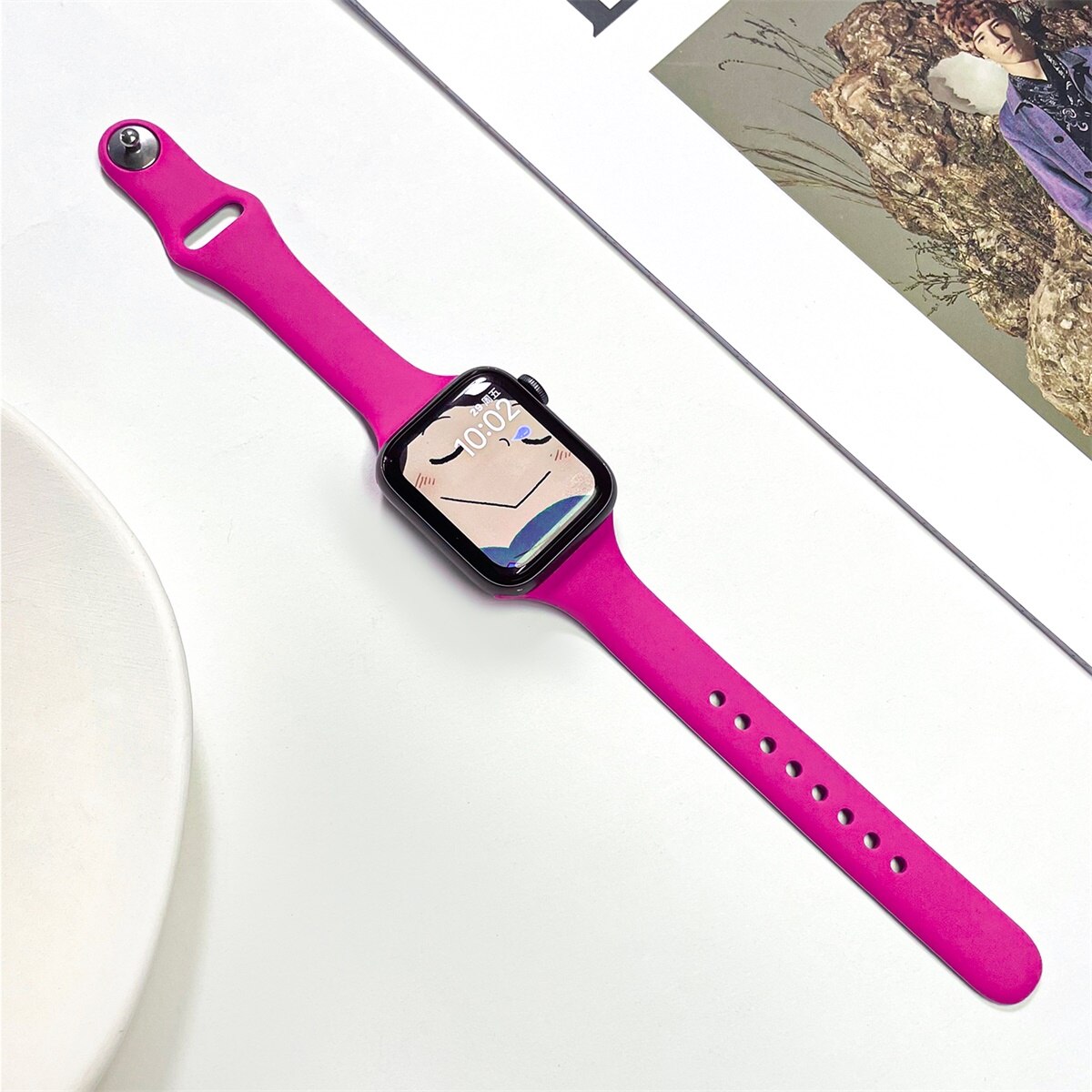 Tenak silikonski pašček za Apple Watch Series 7 6 5 4 3 2 38MM 42MM za iWatch 40MM 44MM 41MM 45MM