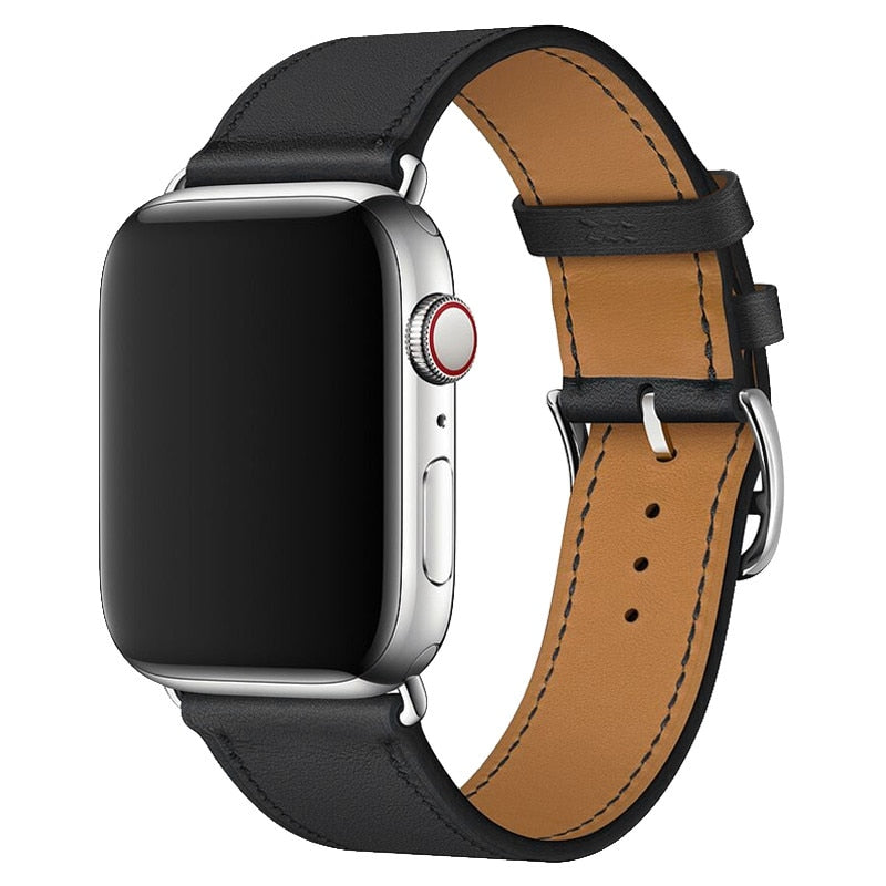 Pašček za iWatch 38mm 40mm Apple watch 42mm 44mm Series 3 4 5 6 SE 7 41MM 45MM usnjen