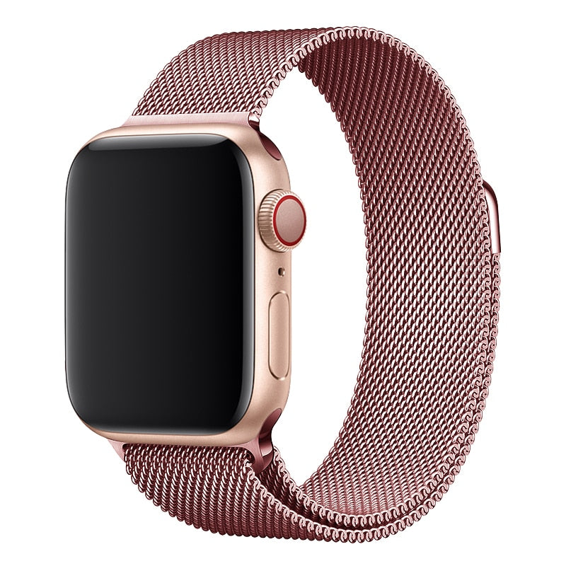 Pašček za Apple watch band 45mm 44mm 42mm 38mm 40mm 42mm za iwatch serije 7 6 SE 5 4 3 kovinski Milanese Strap