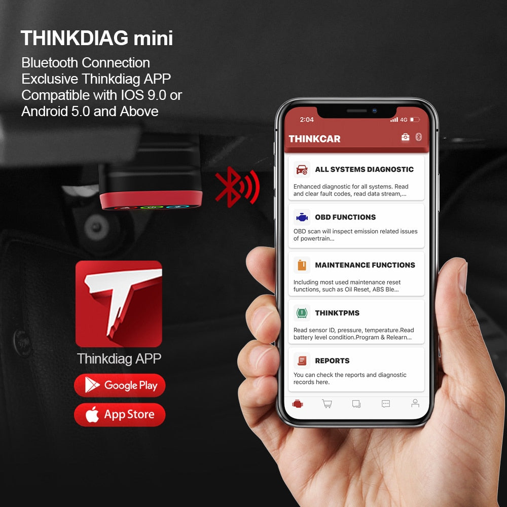 Novi THINKCAR THINKDIAG Mini Auto Dijagnostički Alat za sve automobile Kompletna dijagnostika sustava Doživotni besplatni OBD2 skener Čitanje/Brisanje koda Greška