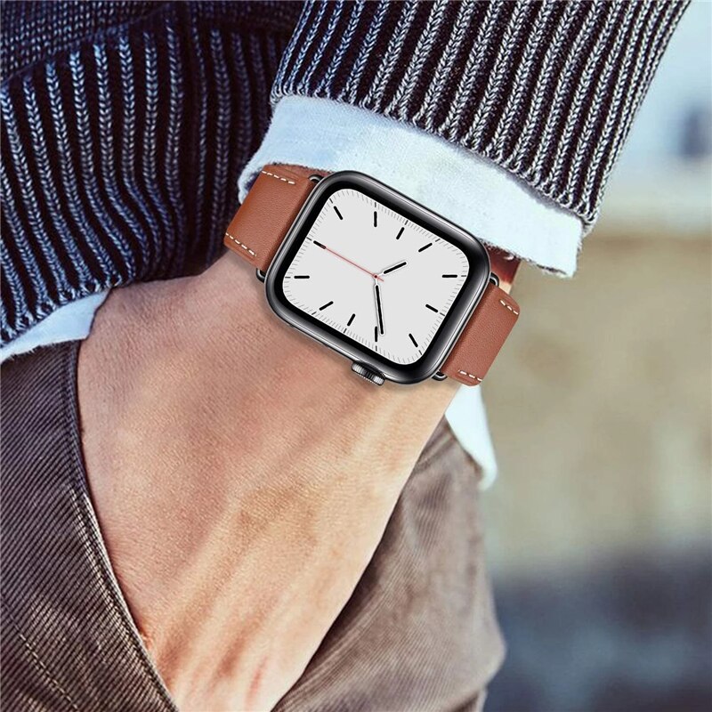 Remen za Apple watch remen 45 mm 41 mm 44 mm 40 mm 38 mm 42 mm iWatch serija 5 4 3 6 se 7 kožni