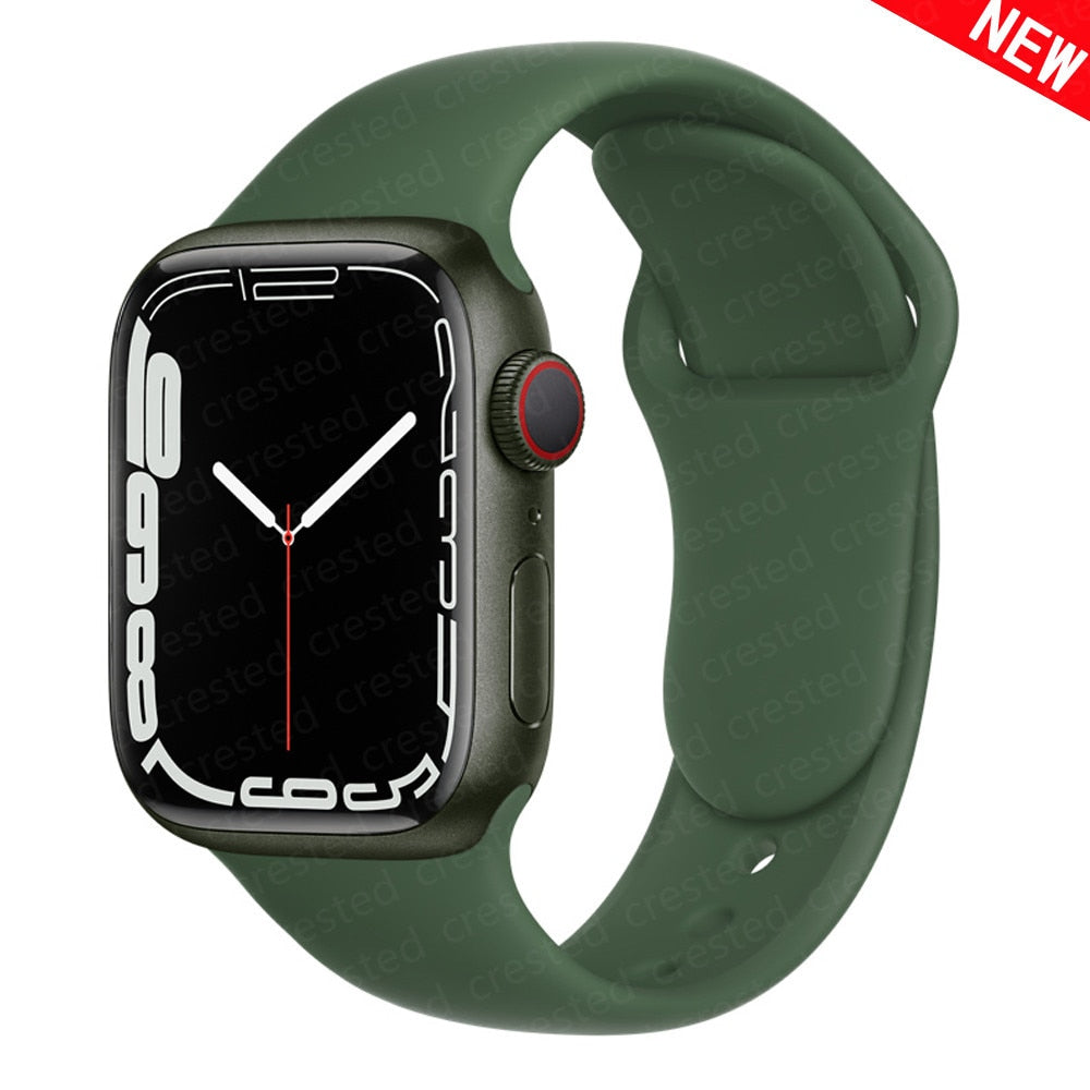 Duži remen za Apple Watch 40 mm 44 mm 45 mm 41 mm 38 mm 42 mm 44 mm iWatch Series 3 4 5 6 se 7 Silikon