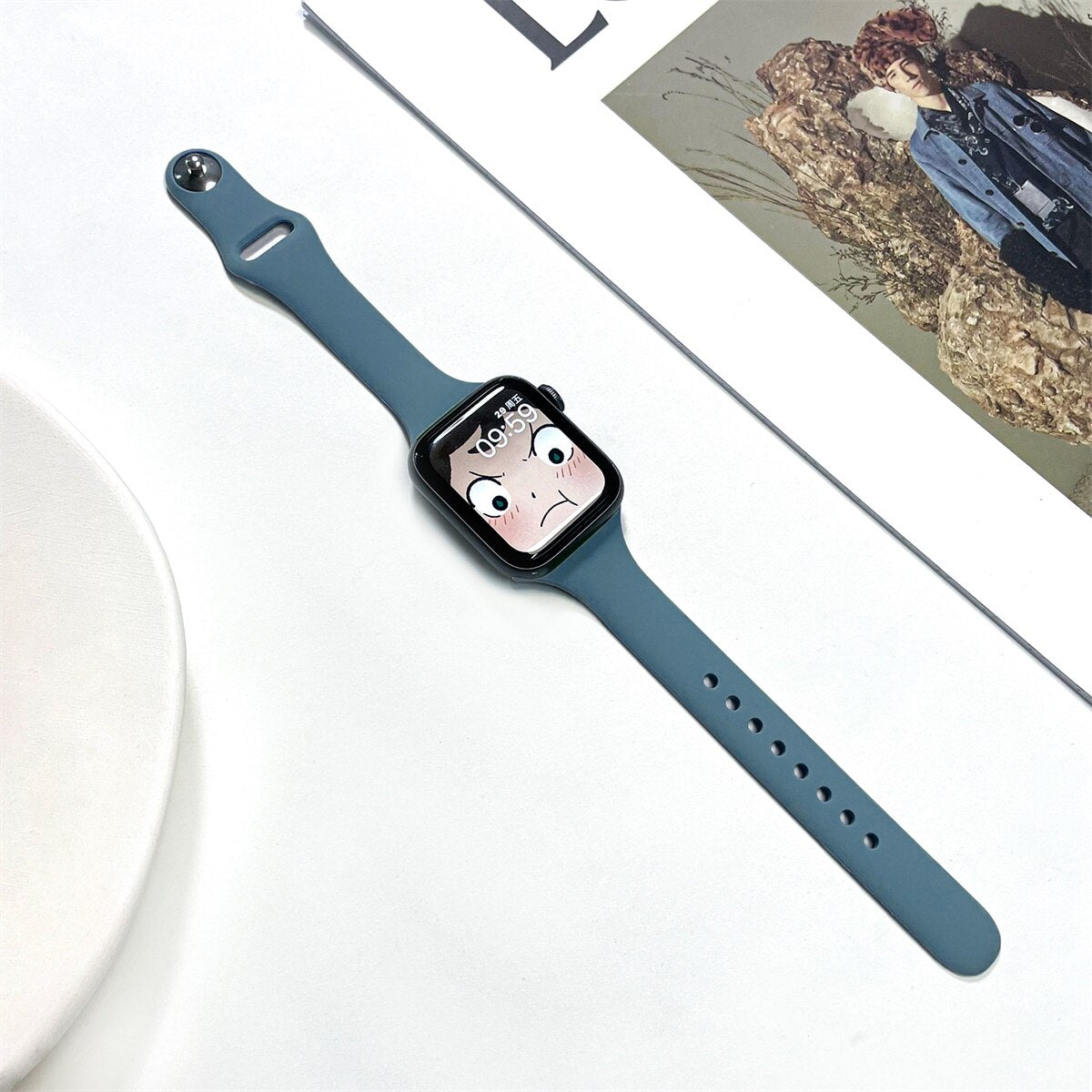 Tenak silikonski pašček za Apple Watch Series 7 6 5 4 3 2 38MM 42MM za iWatch 40MM 44MM 41MM 45MM