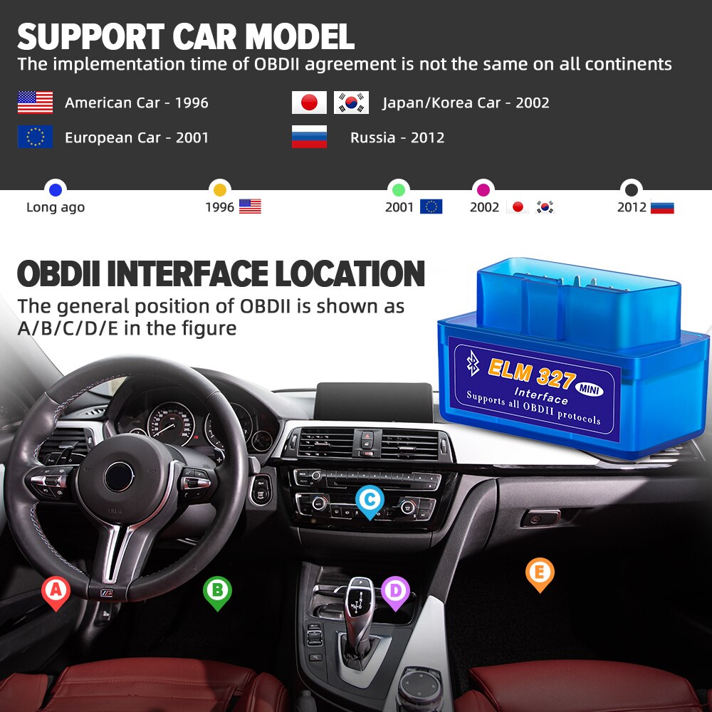 ELM327 V2.1 Bluetooth auto dijagnostički OBD čitač kodova MINI ELM 327 za Android