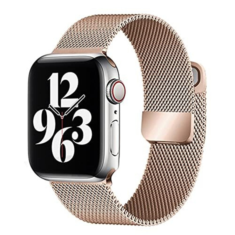 Pašček za Apple watch band 45mm 44mm 42mm 38mm 40mm 42mm za iwatch serije 7 6 SE 5 4 3 kovinski Milanese Strap