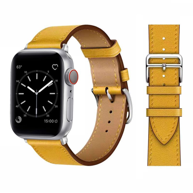 Pašček za Apple watch band 45mm 41mm 44mm 40mm 38mm 42mm iWatch series 5 4 3 6 se 7 usnjen