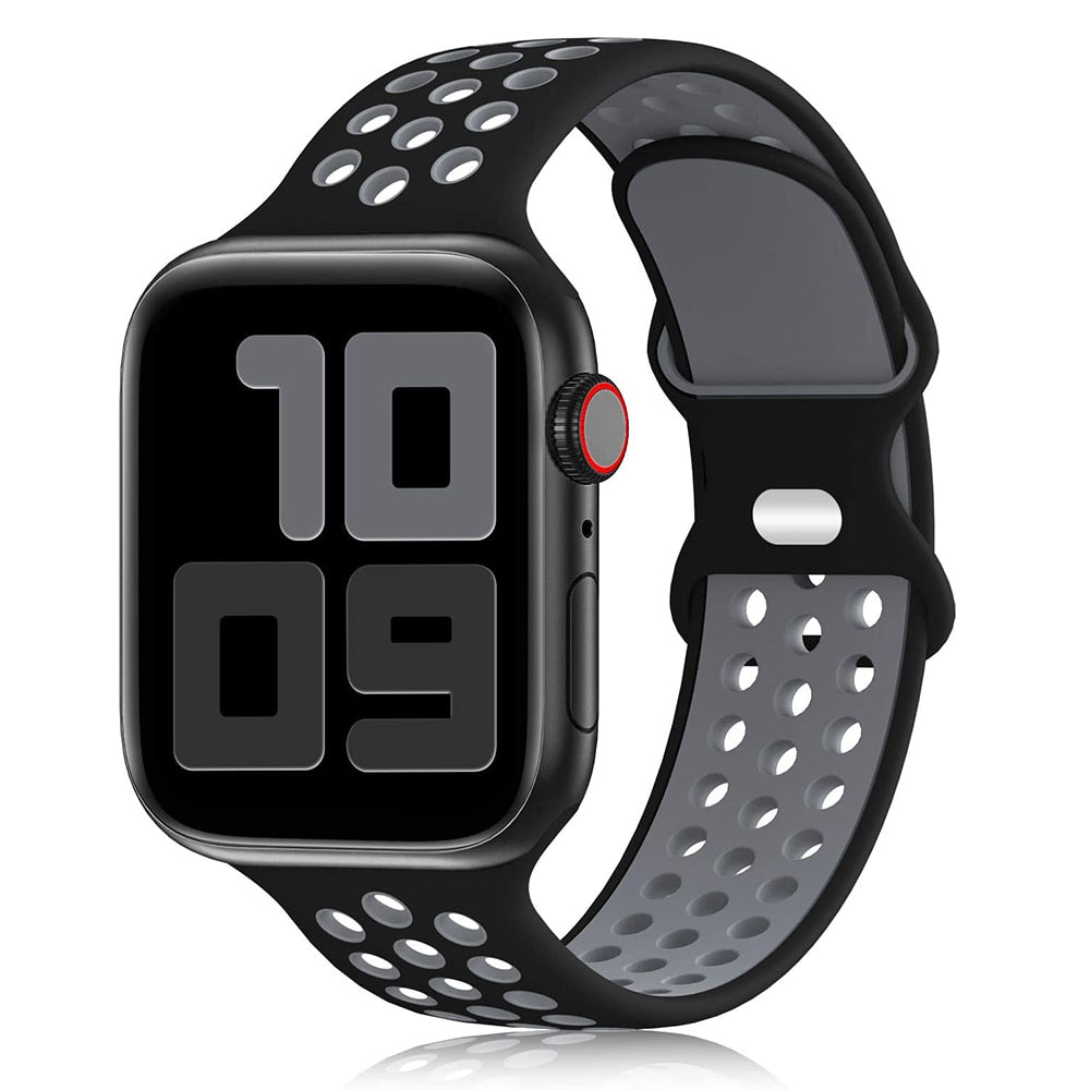 Pašček za Apple Watch Band 44mm 40mm 42mm 38mm 44 mm watch 6 Strap iWatch 7 5 4 se silikonski