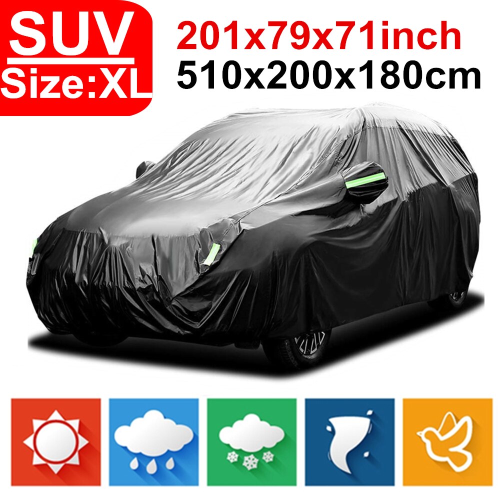 Kvalitetna auto presvlaka 420D zaštita od kiše sunca prašine snijega UV zaštita za SUV za unutarnju i vanjsku upotrebu s reflektorom