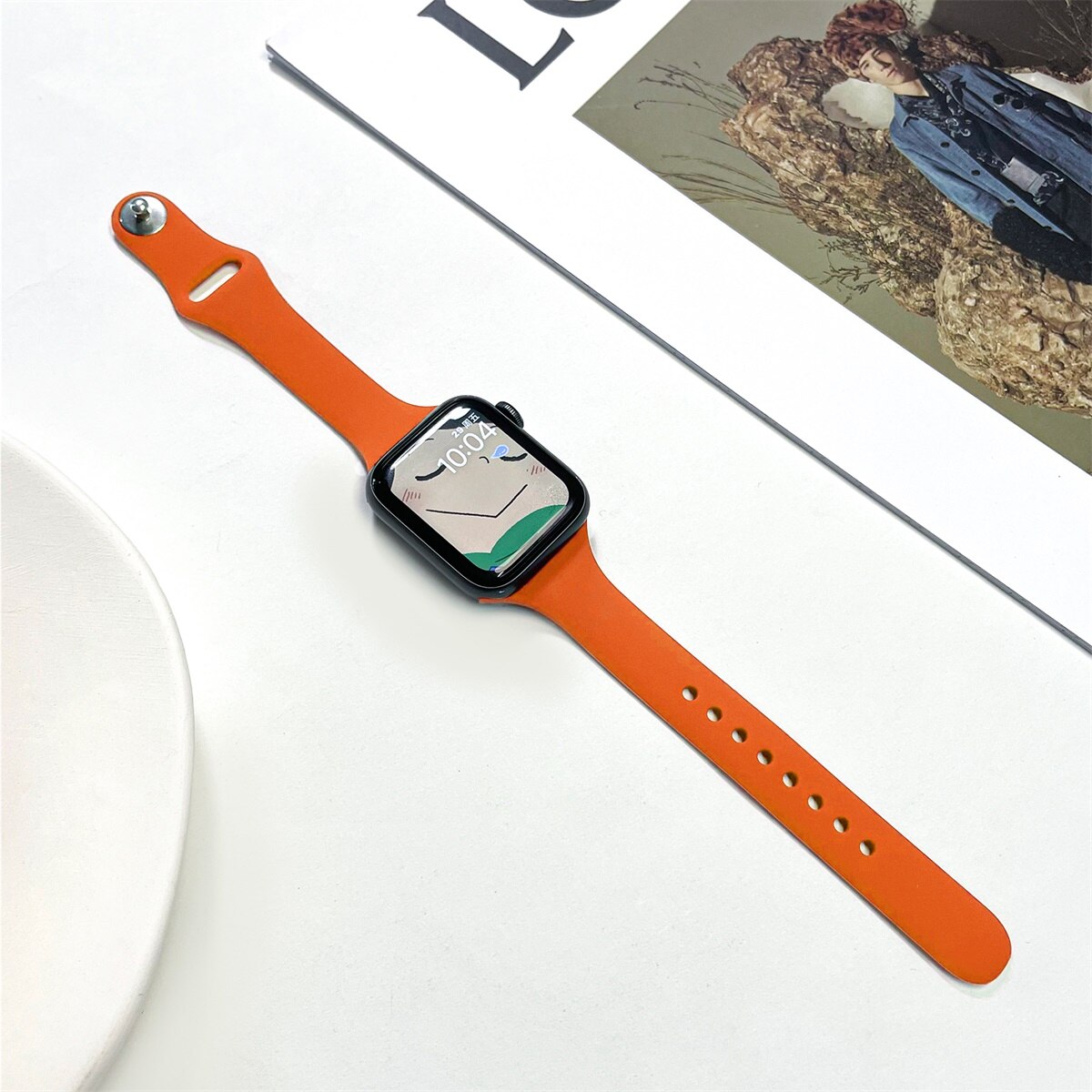 Tenak silikonski pašček za Apple Watch Series 7 6 5 4 3 2 38MM 42MM za iWatch 40MM 44MM 41MM 45MM