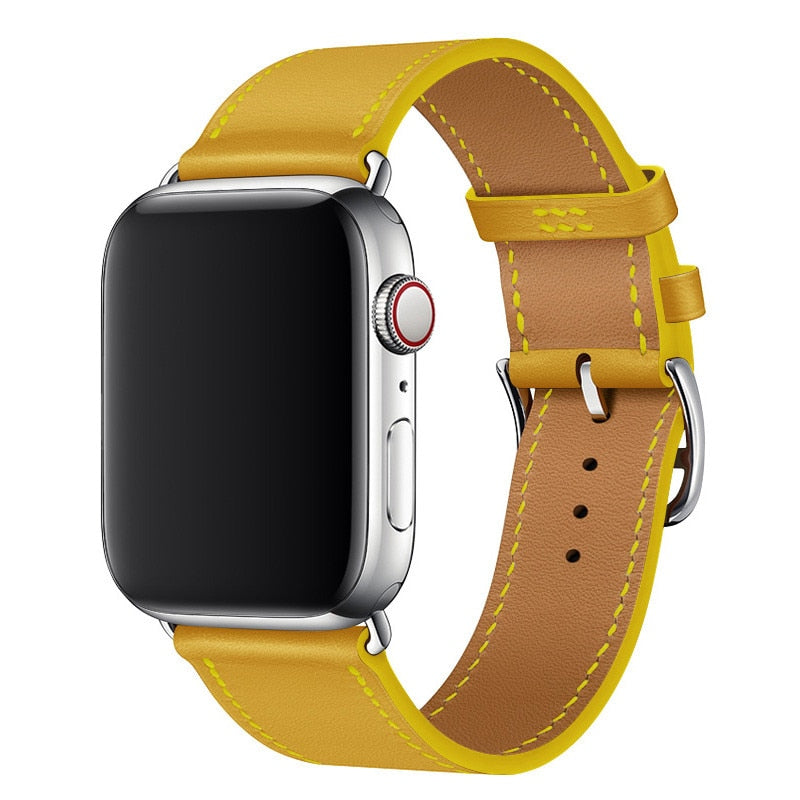 Pašček za iWatch 38mm 40mm Apple watch 42mm 44mm Series 3 4 5 6 SE 7 41MM 45MM usnjen