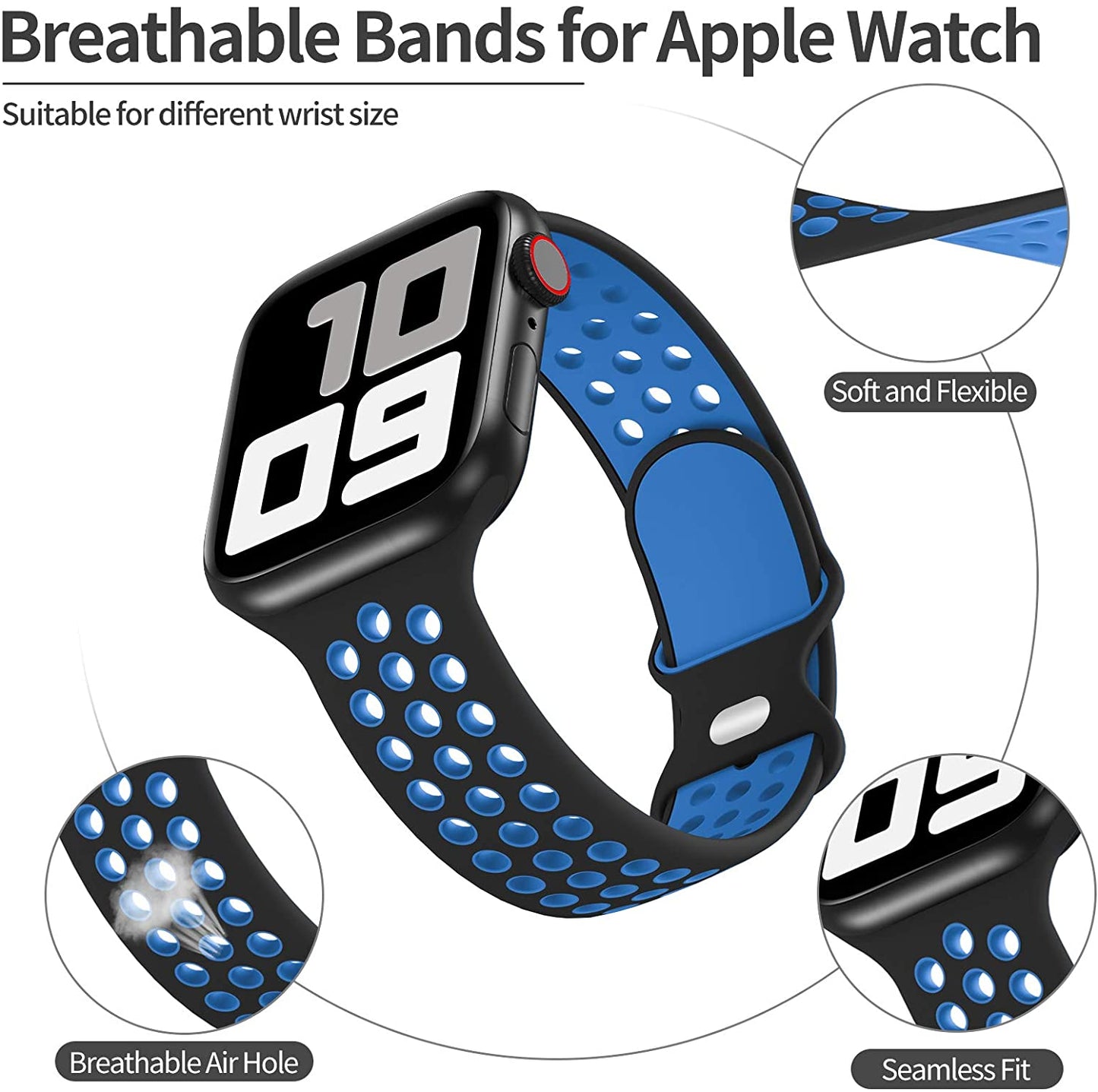 Pašček za Apple Watch Band 44mm 40mm 42mm 38mm 44 mm watch 6 Strap iWatch 7 5 4 se silikonski