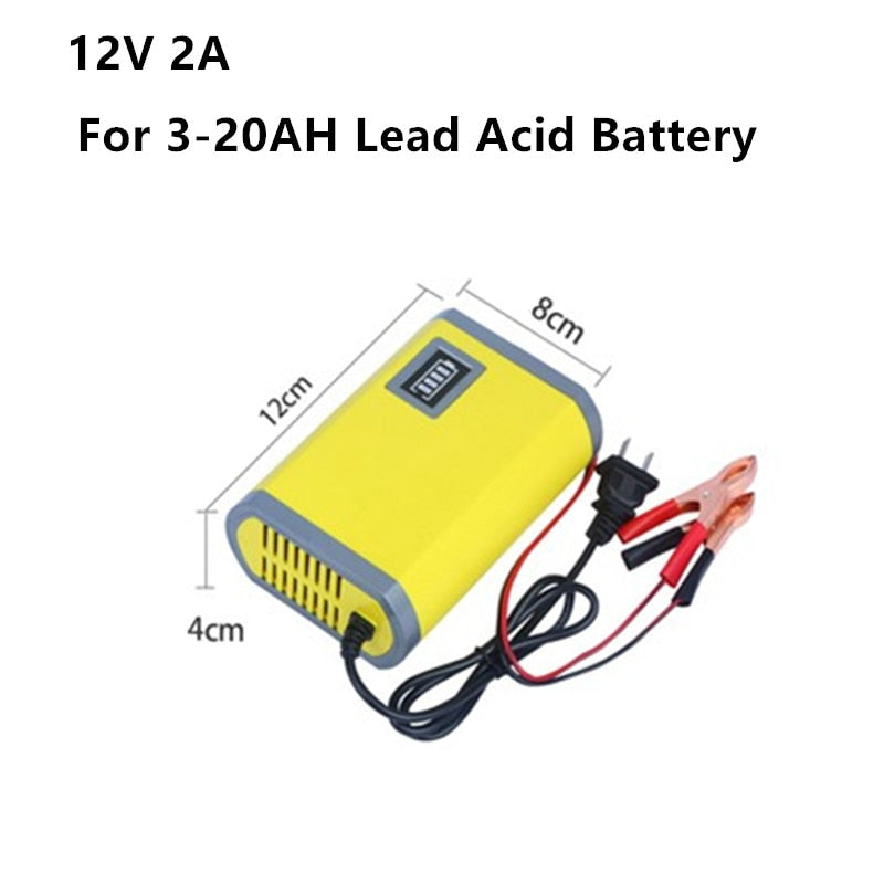 12V 24V 2A 6A 8A Punjač akumulatora za automobile ili motocikle Lead Acid AGM Gel VRLA