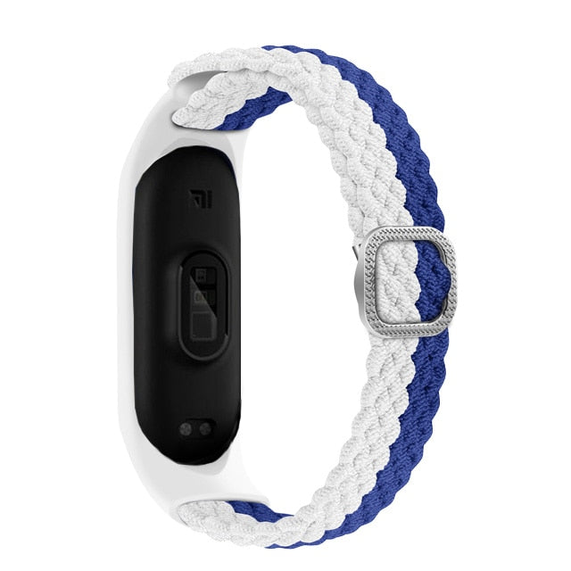 Pašček za Mi Band 6 7 elastičen prilagodljiv najlonski pleten za Miband4 miband 5 za Xiaomi Mi band 4 3 5 6 7