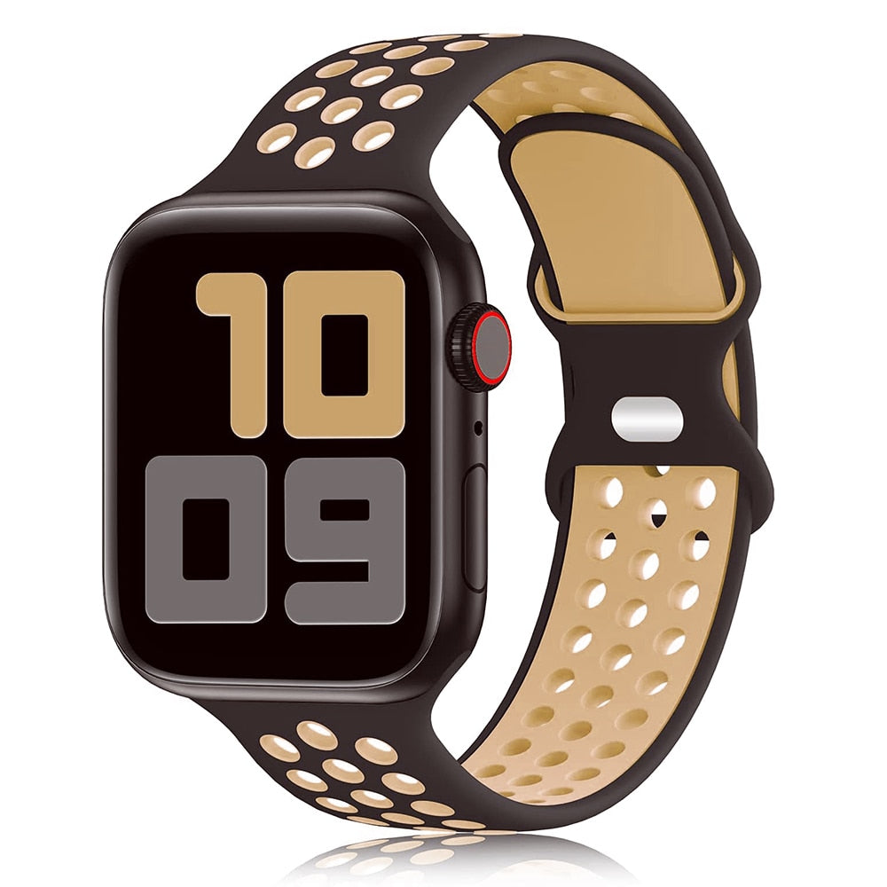 Pašček za Apple Watch Band 44mm 40mm 42mm 38mm 44 mm watch 6 Strap iWatch 7 5 4 se silikonski