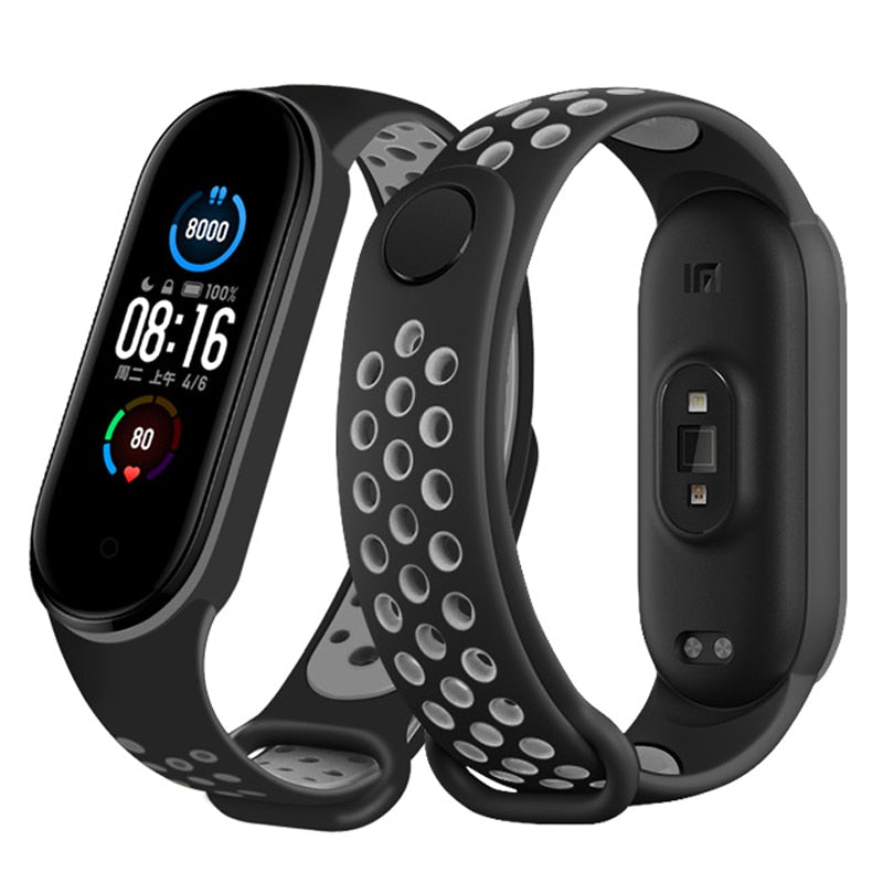 Barvni silikonski pas za Xiaomi Mi Band 3 4 in 5