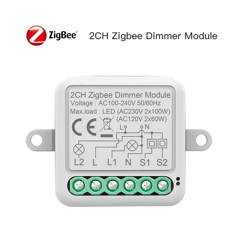 MojPlanet pametni TUYA Zigbee zatemnilni stikalni modul (dimmer) 1 ali 2 kanalni