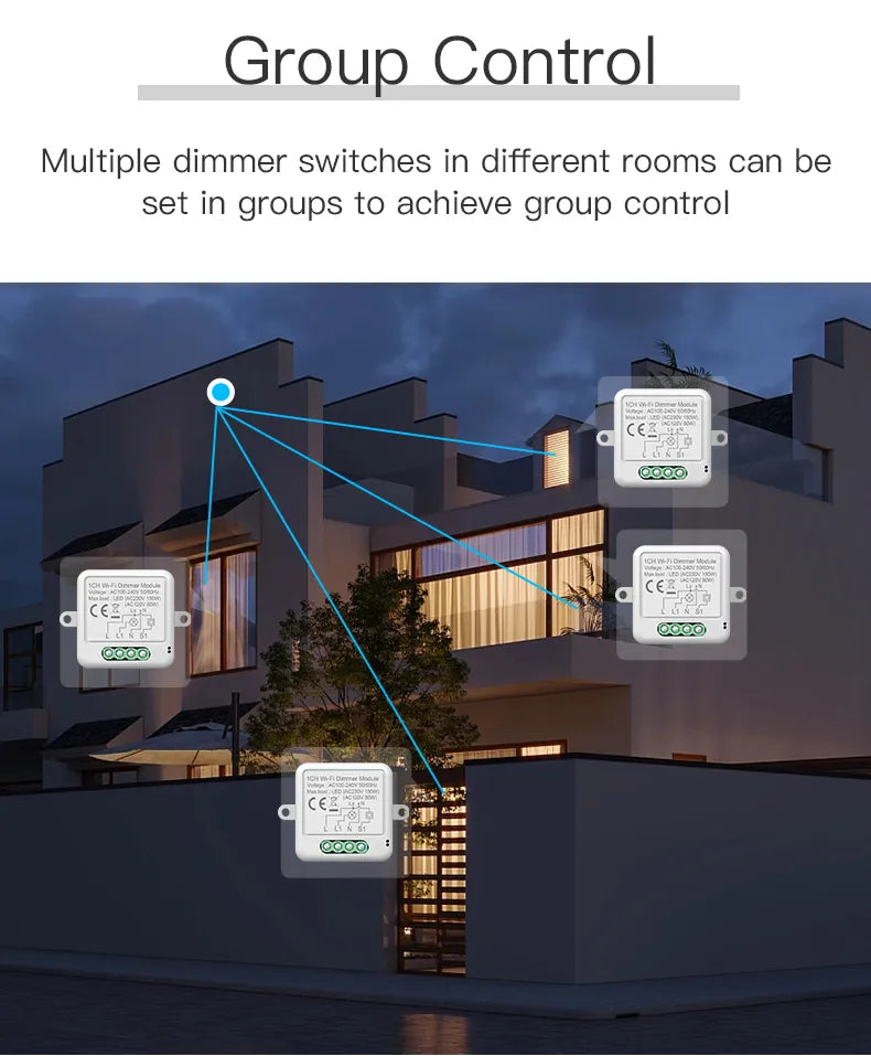 MojPlanet pametni TUYA Zigbee zatemnilni stikalni modul (dimmer) 1 ali 2 kanalni