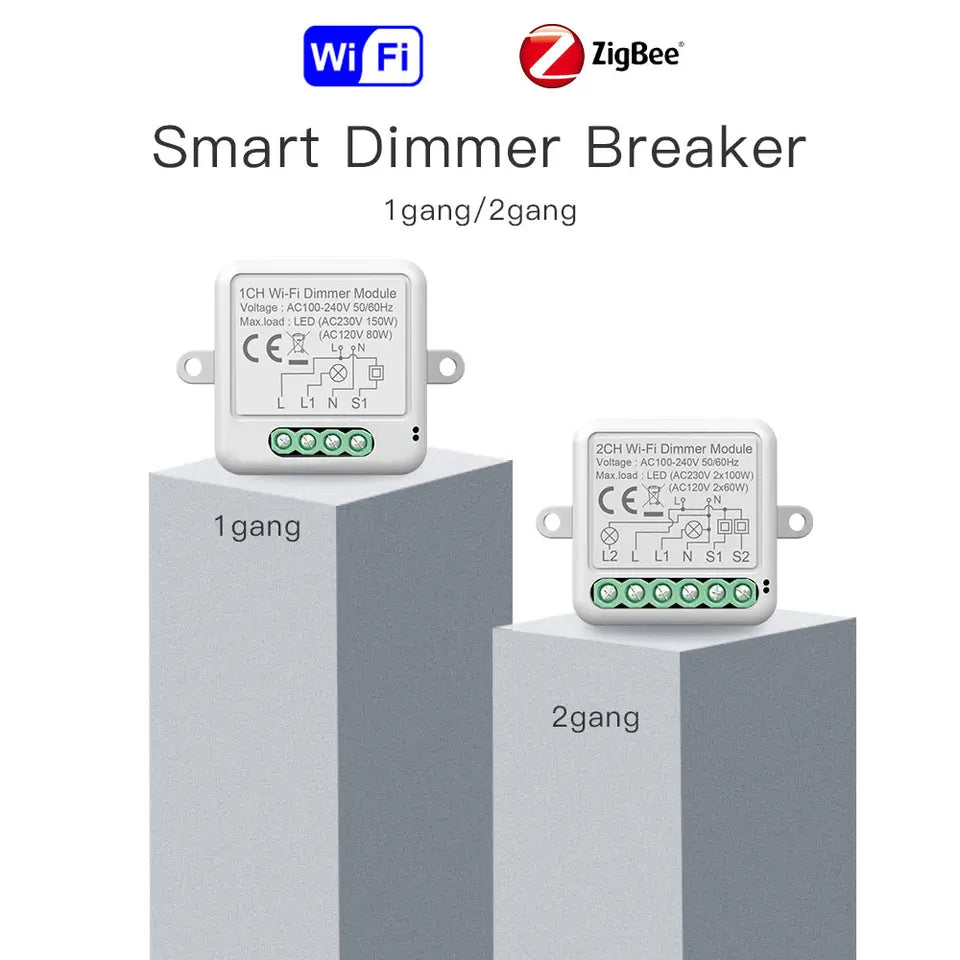 MojPlanet pametni TUYA Zigbee zatemnilni stikalni modul (dimmer) 1 ali 2 kanalni